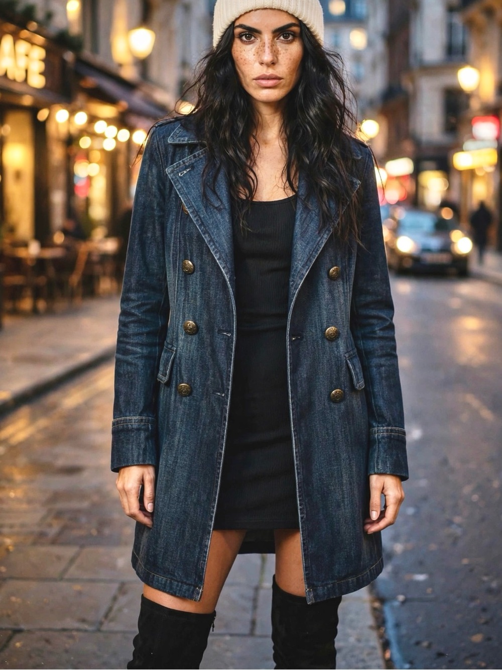 Ralph Lauren Dark Blue Denim Double-Breasted Jacket